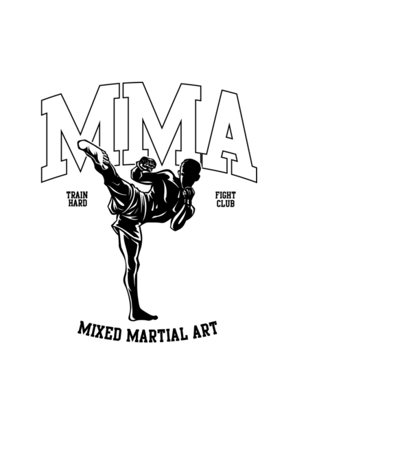 MMA model negru pe tricou