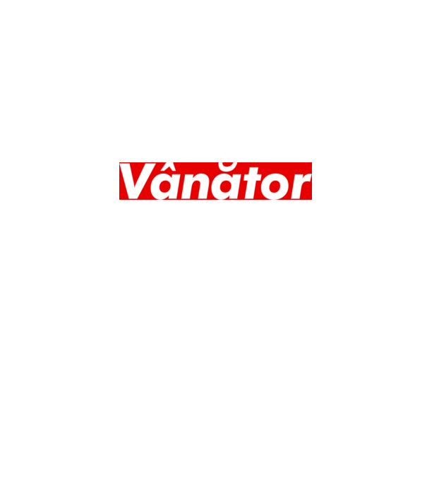 vânător model alb pe tricou