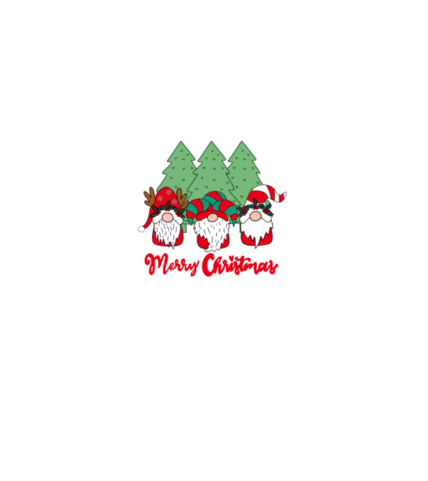 Merry christmas gnomes model negru pe tricou