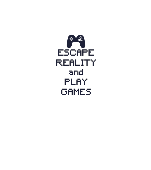 Escape reality model alb pe tricou