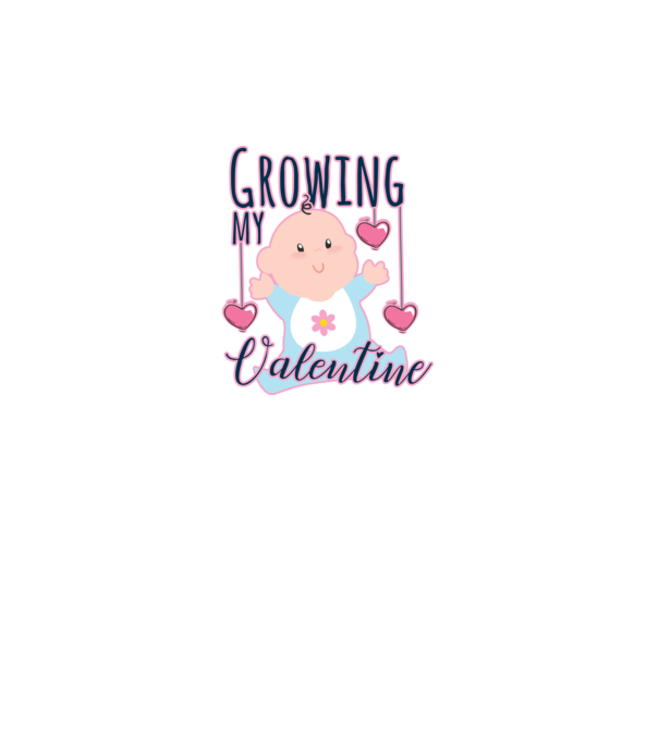 Growing my Valentine model gri pe tricou