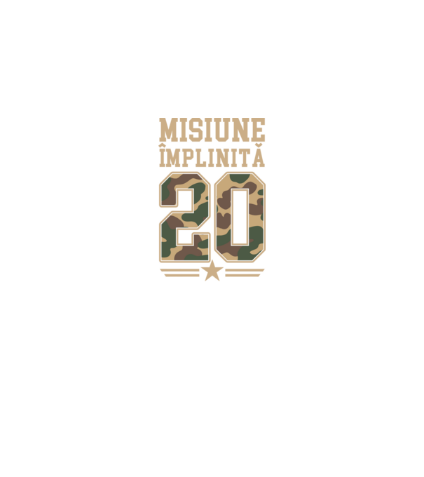 Misiune împlinită 20 model negru pe tricou