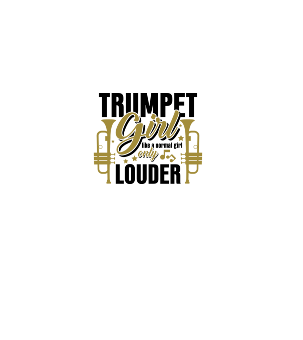 Trumpet girl model alb pe tricou