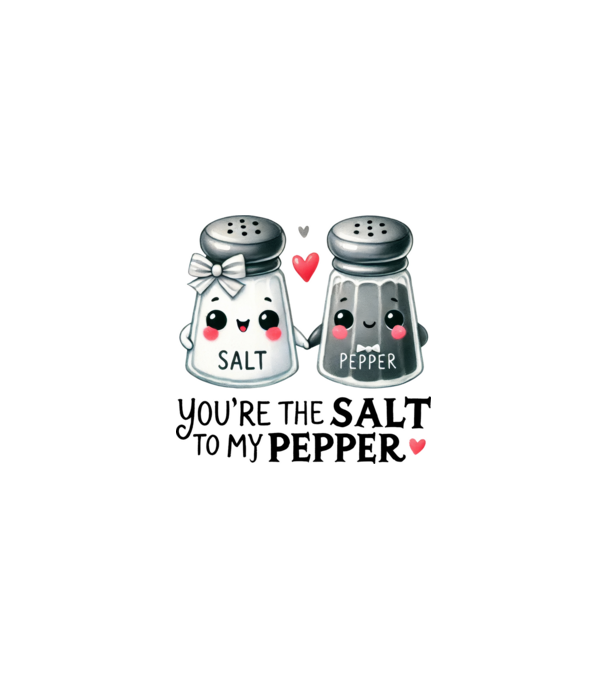 Salt to my Pepper model alb pe tricou