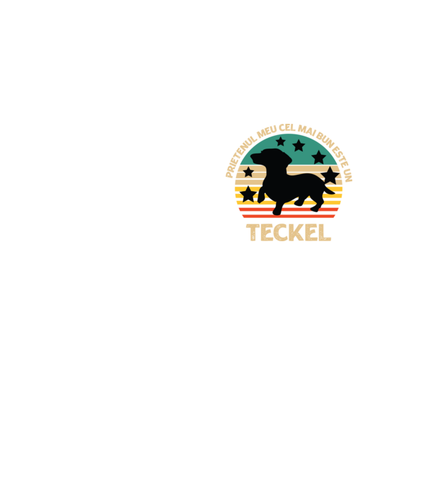 Prietenul meu cel mai bun este un teckel model galben neon pe tricou