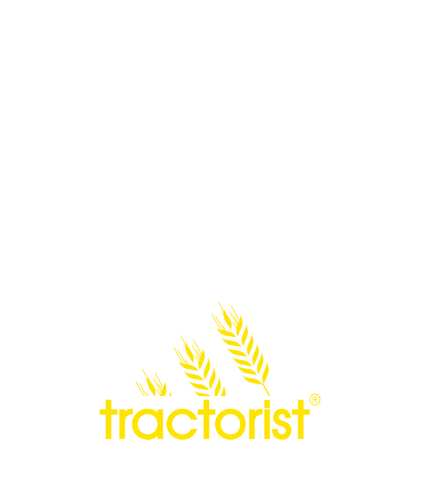 tractorist model alb pe tricou