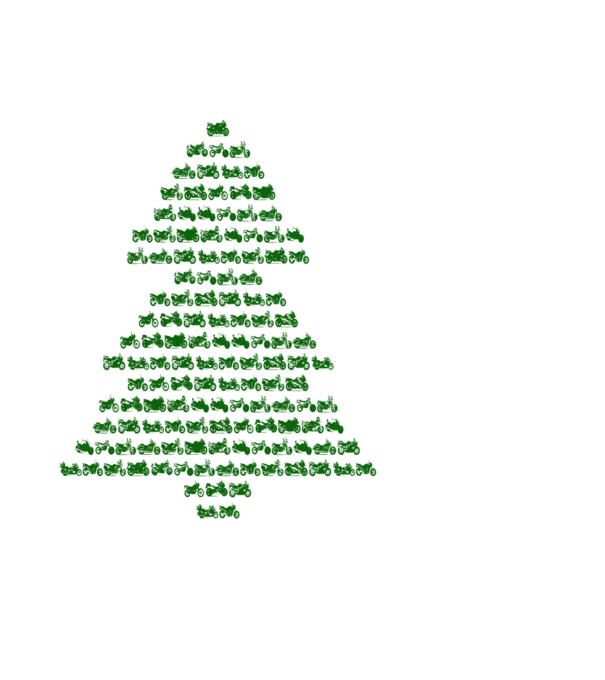 motorbike christtmas tree model negru pe tricou