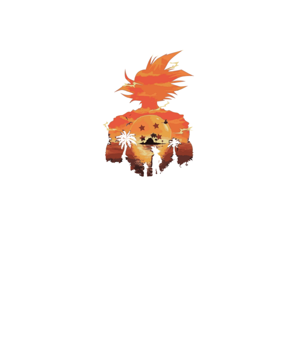 goku sunset 2 model negru pe tricou