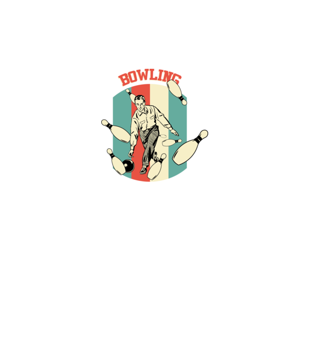 Retro Bowling model galben pe tricou