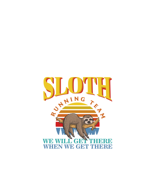 SLOTH running team model negru pe tricou