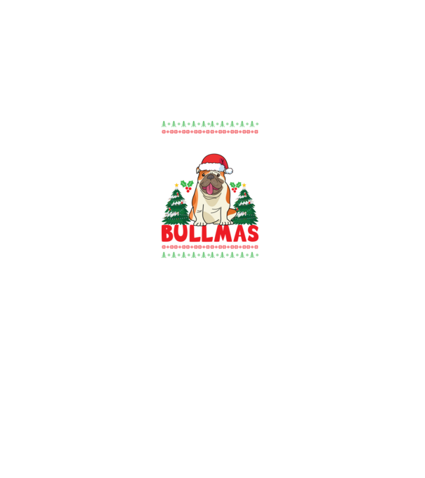 Merry bullmas ugly sweater model negru pe tricou