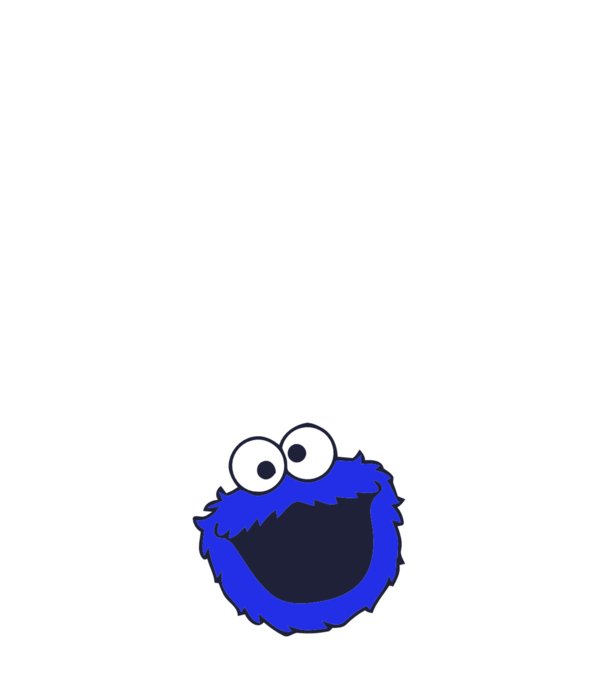 Cookie Monster Face model alb pe tricou