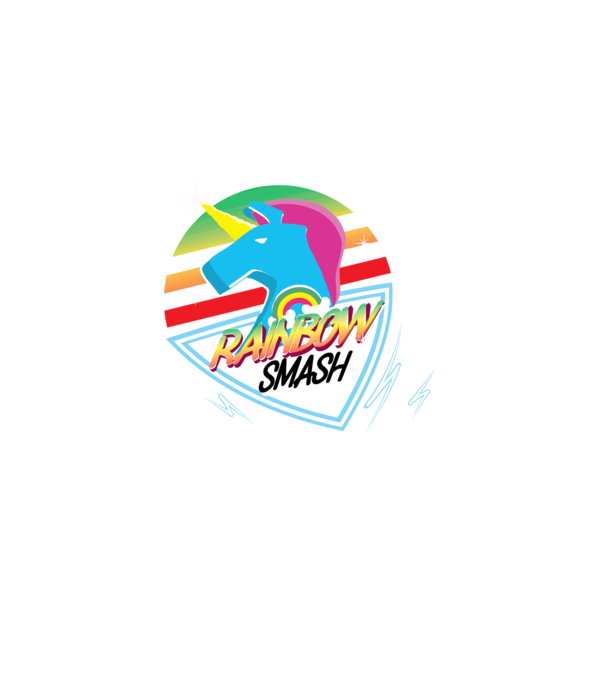 Curcubeu unicorn model alb/roșu pe tricou