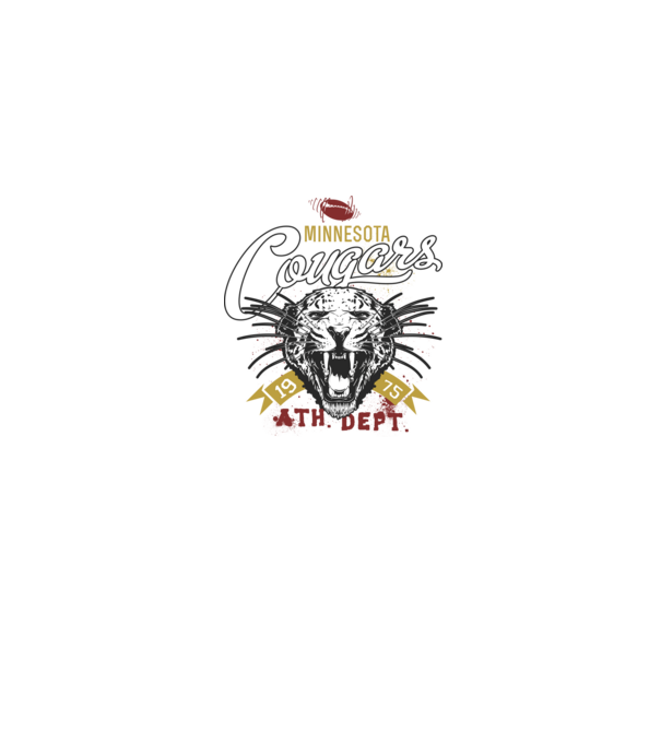Minesota Cougars model albastru jeanși pe tricou