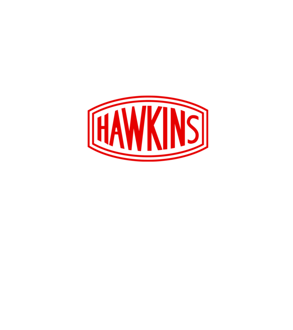 hawkins stranger things model albastru jeanși pe tricou