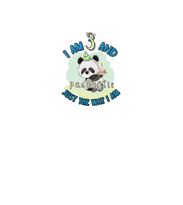 PANDASTIC 3 model alb pe tricou