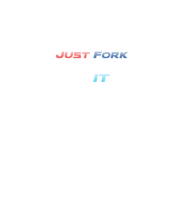 Just Fork It model negru pe tricou