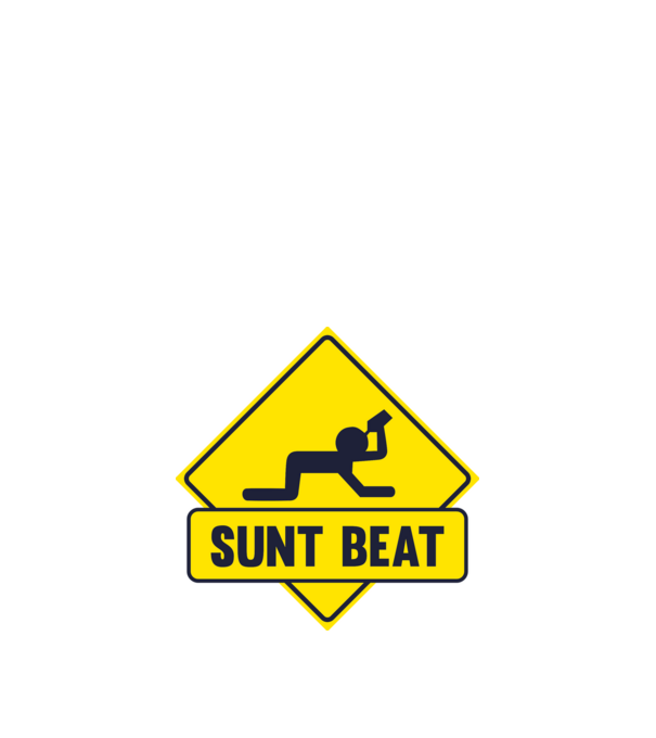 Sunt beat model alb pe tricou