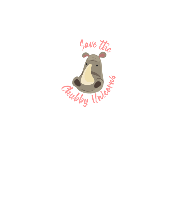 Save the chubby unicorns model gri pe tricou