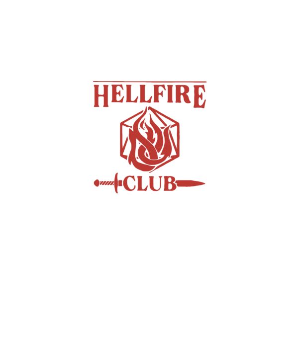 hellfire club 85 model negru pe tricou