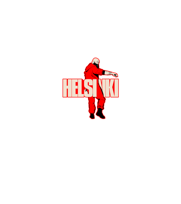 helsinki la casa de papel model negru pe tricou