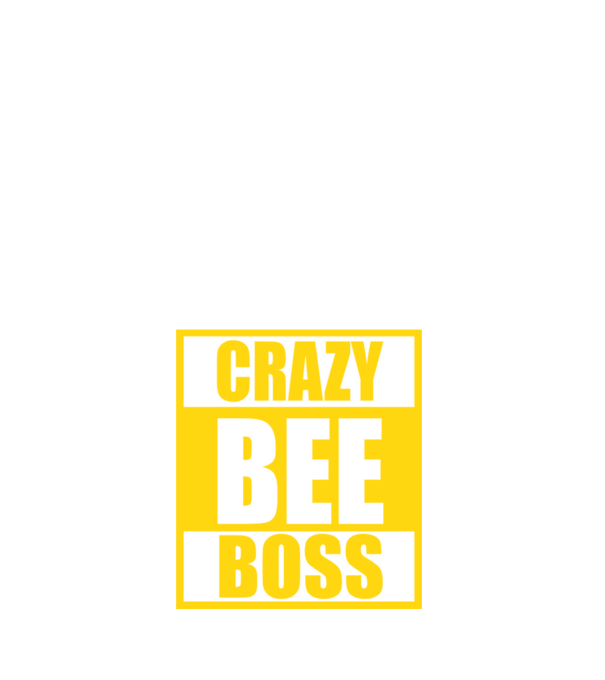 Crazy bee boss model alb pe tricou