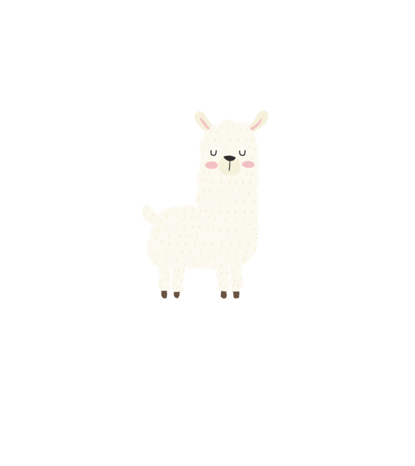 Alpaca model alb pe tricou