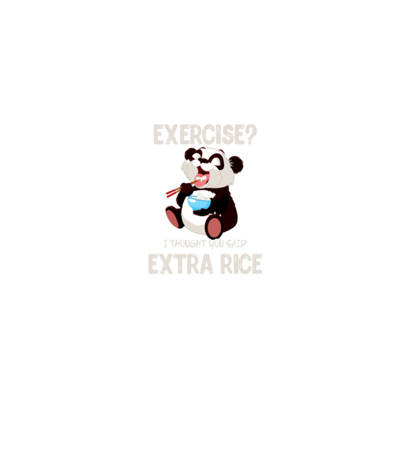 Exercise panda light model negru pe tricou