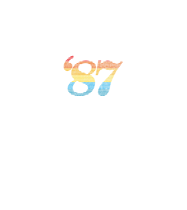 Retro Birthday 1987 model gri pe tricou