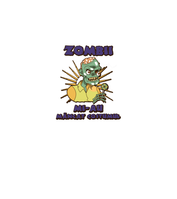 Zombii mi-au mâncat costumul model negru pe tricou