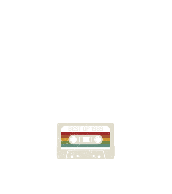 retro tape 1989 vintage model negru pe tricou