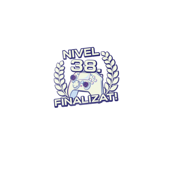 Nivel 38 finalizat! model negru pe tricou