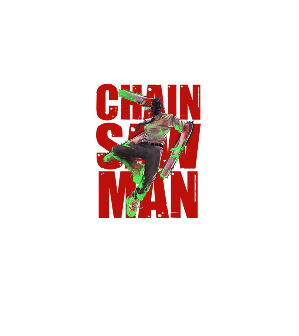 Denji chainsaw man concept model negru pe tricou