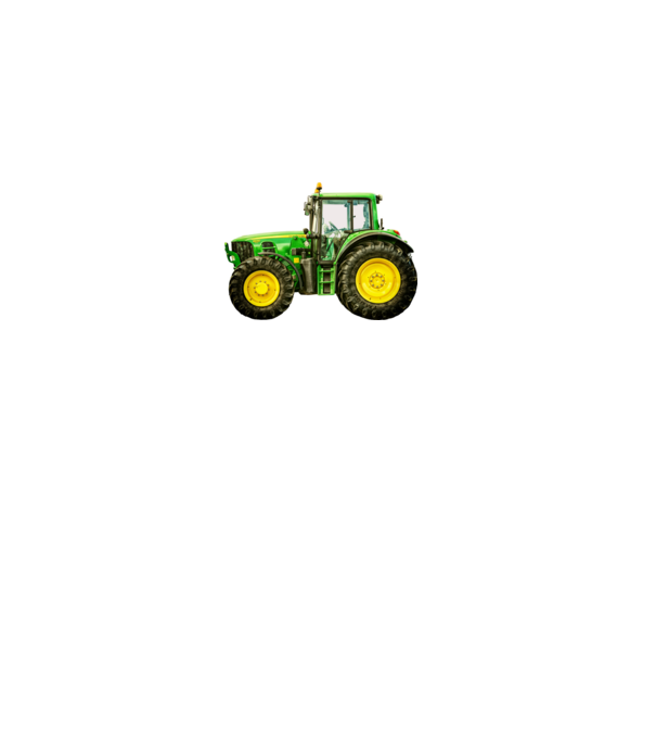 TRACTOR model alb pe tricou