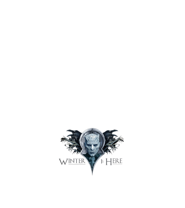 Winter is Here model albastru închis pe tricou