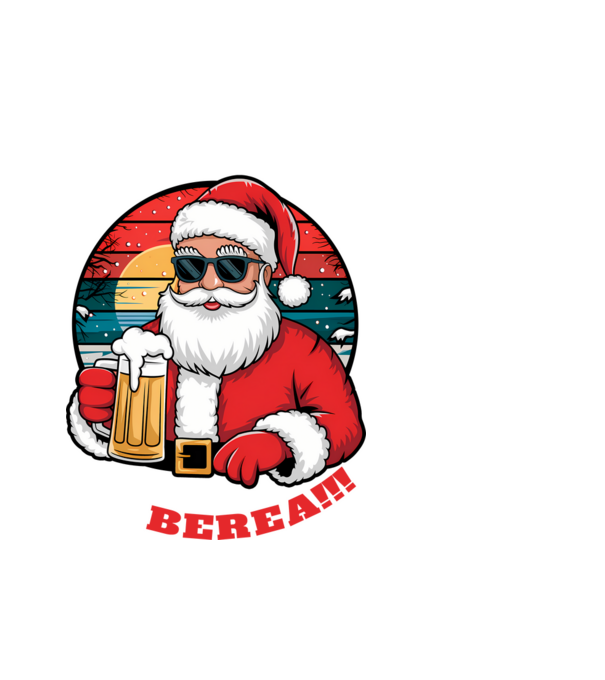 Ho ho ține mi berea! Negru model alb pe tricou