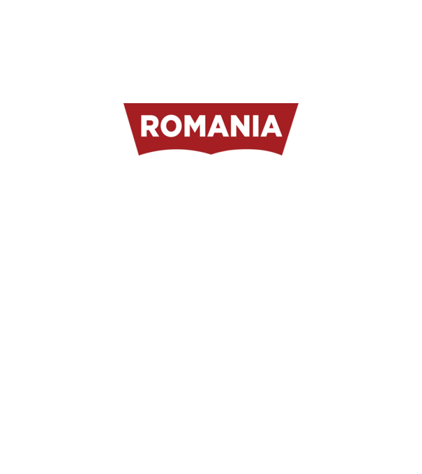 România levis model alb pe tricou