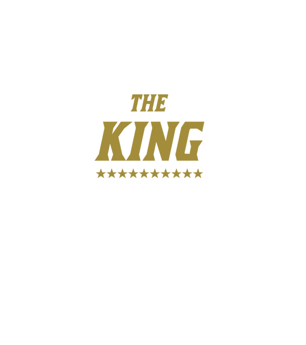 The King model negru pe tricou