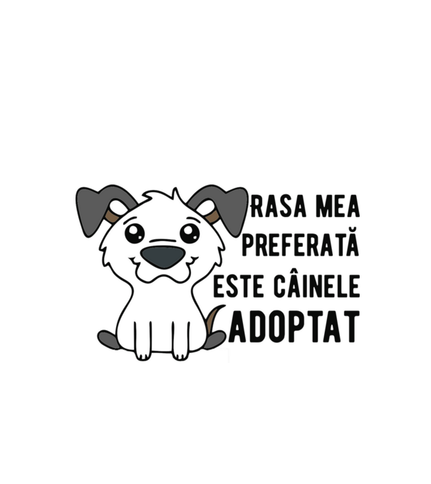 Rasa mea preferată este câinele adoptat model verde de măr pe tricou