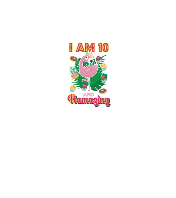 FLAMAZING Birthday 10 Years old model alb pe tricou