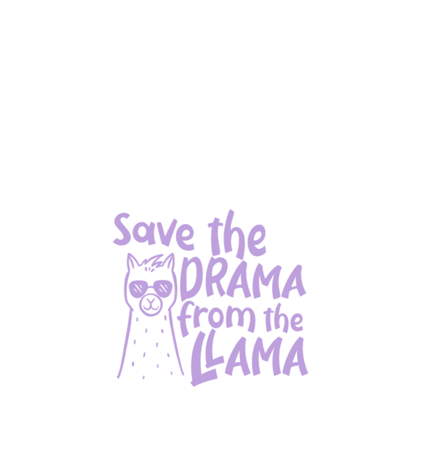 Save the drama from the llama model negru pe tricou