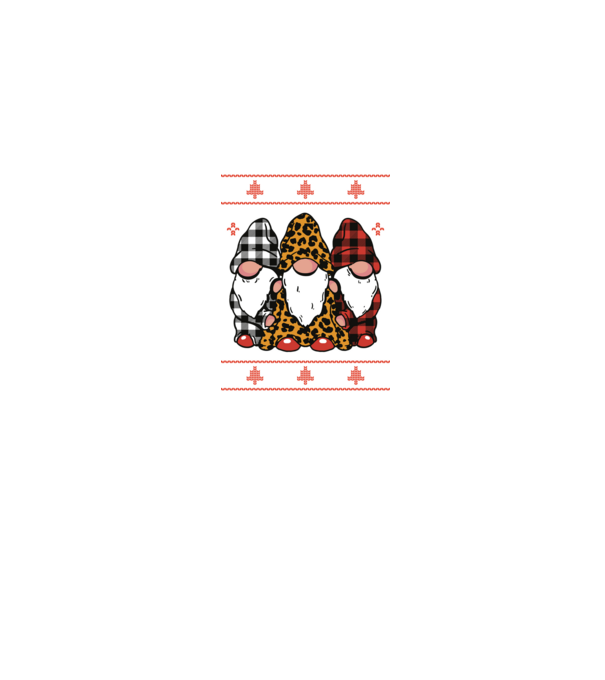 Ugly sweater gnomes model albastru jeanși pe tricou