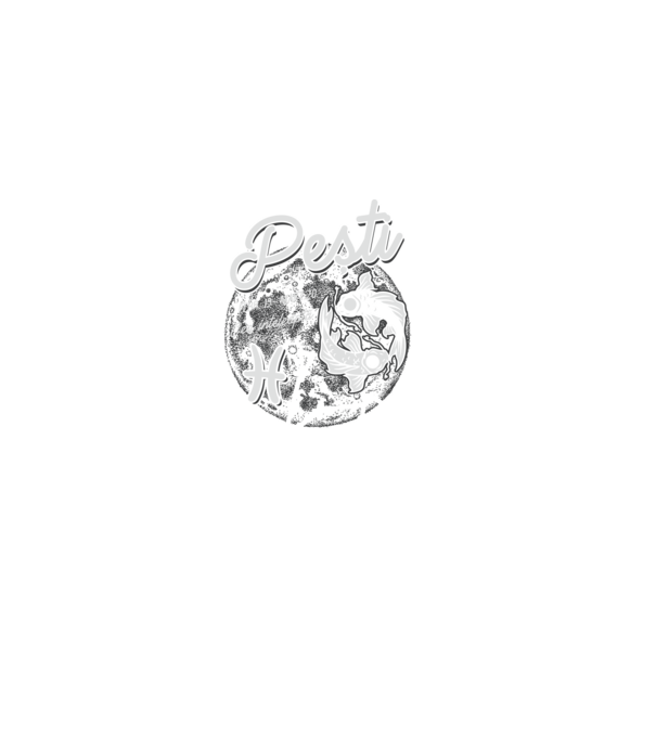 Zodiac femeie PEȘTI retro model negru pe tricou