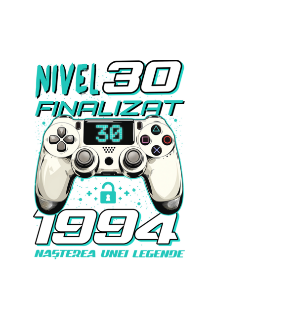 Nivel finalizat 30 1995 model negru pe tricou