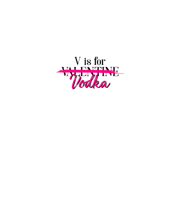 V for Vodka model alb pe tricou