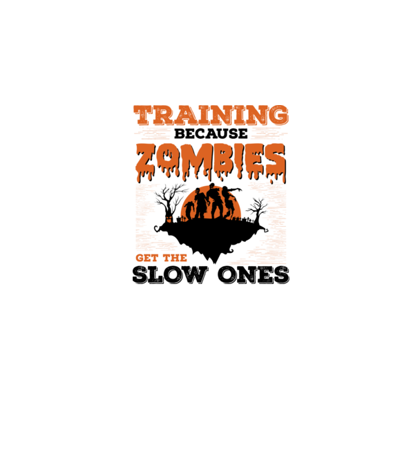 Zombies get the slow ones model alb pe tricou