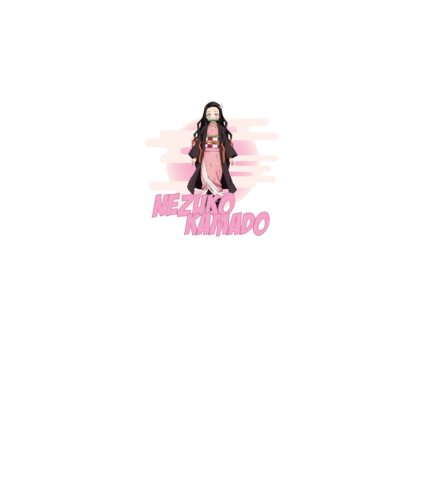 Demon Slayer Nezuko model gri pe tricou