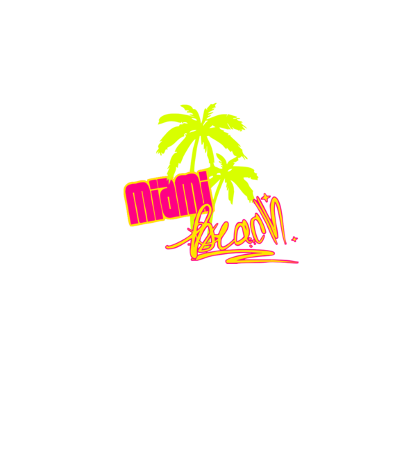 Miami beach model albastru închis pe tricou