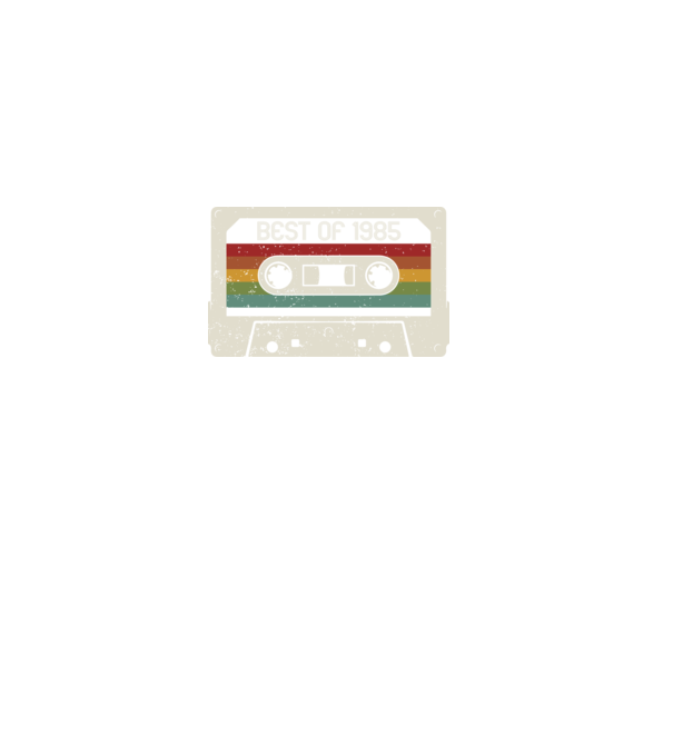 retro tape 1985 vintage model negru pe tricou