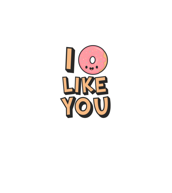I donut like you model alb/roșu pe tricou